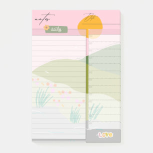 Liste der Landschaftskarten Post-it Klebezettel