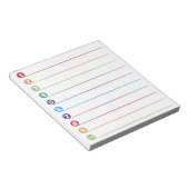 Liste der Lebensmittel Notizblock (angewinkelt)