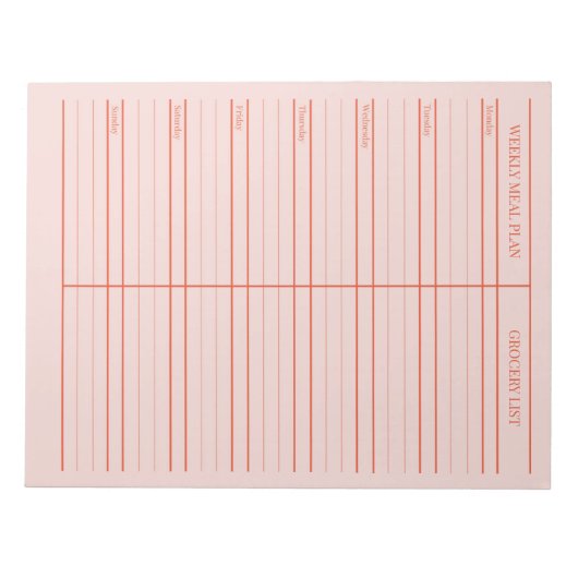 Liste der Lebensmittelgeschäfte mit personalisiert Notizblock (Vorderseite)