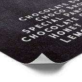 Liste der Minimalistischen Chalkboard-Menüs und Fo Poster (Ecke)