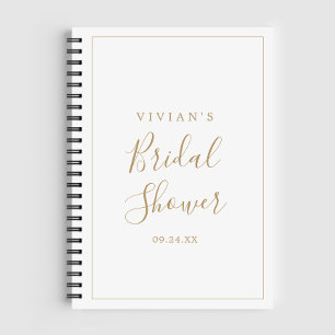 Liste der Minimalistischen Gold-Brautparty-Geschen Notizblock