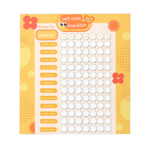 Liste der modernen jungen Orangen-Selbstversorgung Notizblock