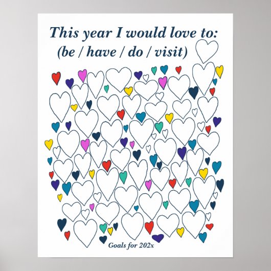 Liste der motivierend Zieleinstellungen Poster (Vorne)