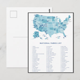 Liste der Nationalparks in den Staaten Postkarte