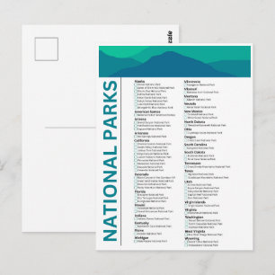 Liste der Nationalparks in den Vereinigten Staaten Postkarte