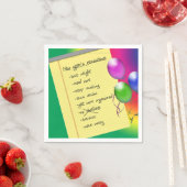 Liste der Neujahrsaufsätze Serviette (Beispiel)