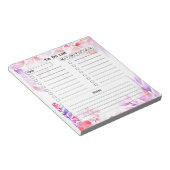 Liste der niedlichen Blumen Notizblock (angewinkelt)