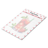 Liste der niedlichen Erdbeervorräte der Leckereien Notizblock (angewinkelt)