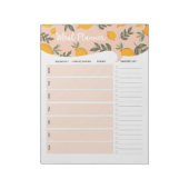 Liste der niedlichen Lemon Weekly Meal Planner Notizblock (Rotiert)