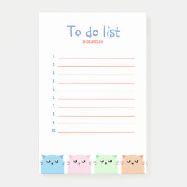 Liste der niedlichen Personalisierten Katzenliebha Post-it Klebezettel