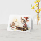 Liste der niedlichen Weihnachtsmäuse Karte (Gelbe Blume)