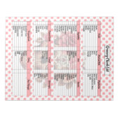 Liste der niedlichen Zuckerhut Notizblock (Vorderseite)