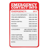 Liste der Notfallkontakte Magnet (Vertikal)