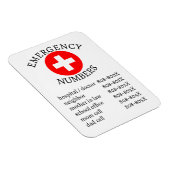 Liste der Notrufnummern Magnet (Rechte Seite)