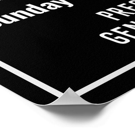 Liste der Öffnungszeiten Poster (Ecke)