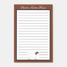 Liste der personalisierten Boerziege Post-it Klebezettel