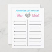 Liste der personalisierten Geschenkgutscheine für (Vorne/Hinten)