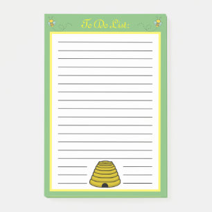Liste der personalisierten Honigbienen Post-it Klebezettel