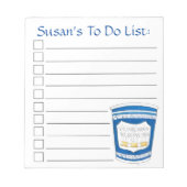 Liste der Personalisierten Lebensmittelgeschäfte m Notizblock (Vorderseite)