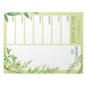 Liste der personalisierten Lebensmittelhändler für Notizblock (Vorderseite)