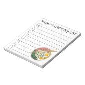 Liste der personalisierten Lebensmittelhändler von Notizblock (Rotiert)