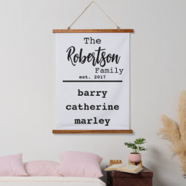 Liste der personalisierten Schriftart mit Namen un Wandteppich Mit Holzrahmen