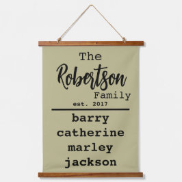 Liste der personalisierten Schriftart mit Namen un Wandteppich Mit Holzrahmen