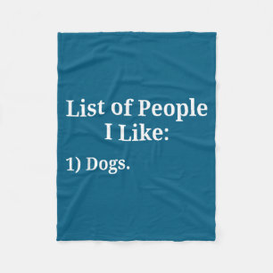 Liste der Personen, die ich mag Hund Tierliebhaber Fleecedecke