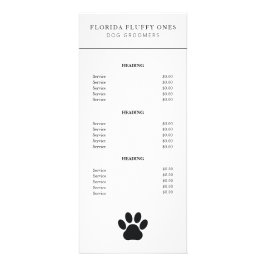 Liste der Preise für einfache Druckausgabe-Großhän Werbekarte