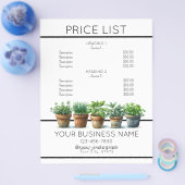 Liste der Preise für gepottete Kräuter Aquarell Flyer (Einzeln)