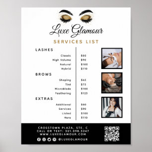 Liste der Preise für Glamour Gold Eye Lash Brow Sc Poster