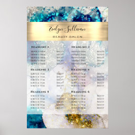 Liste der Preise für Glitzer von Blaugold Poster