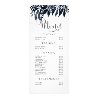 Liste der Preise für Schwarz-weißen Stylist in Aqu Werbekarte
