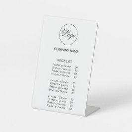 Liste der Preise für Unternehmen Sockelschild