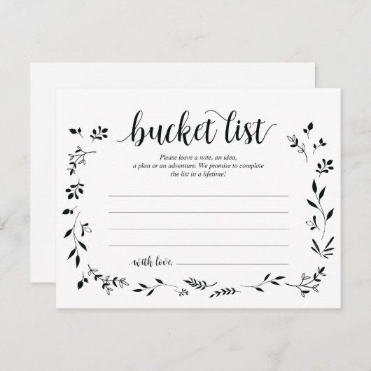 Liste der rustikalen Hochzeiten, Ratenkarte Einladung (Vorne/Hinten)