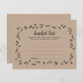 Liste der rustikalen Hochzeiten, Ratenkarte Einladung (Vorne/Hinten)