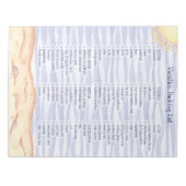 Liste der Urlaubsverpackungen Notizblock (Vorderseite)