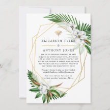 Liste der virtuellen Hochzeitgäste mit tropischer 