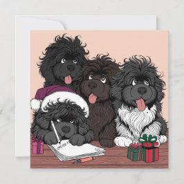 Liste der Weihnachtsmänner Feiertagskarte