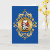 Liste der Weihnachtsnachtsmenchen Chrismukkah-Kart Karte (Gelbe Blume)