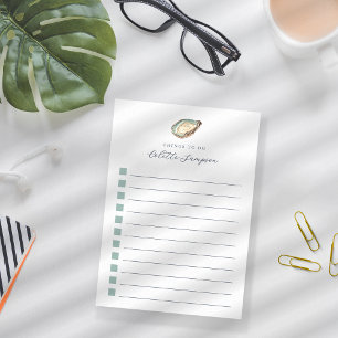 Liste der zu erledigenden Wasserfarben an der Küst Post-it Klebezettel