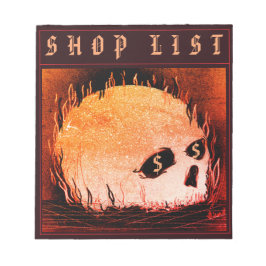 Liste des Flaming Skull Shops Notizblock