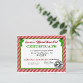 Liste des Weihnachtsmannes Postkarte (Stehend Vorderseite)