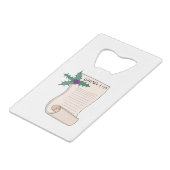 Liste des Weihnachtsmanns Geldbeutel Flaschenöffner (Vorderseite Schrägansicht)