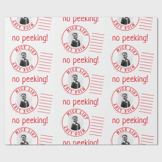 Liste des Weihnachtsmanns Geschenkpapier (Flach)