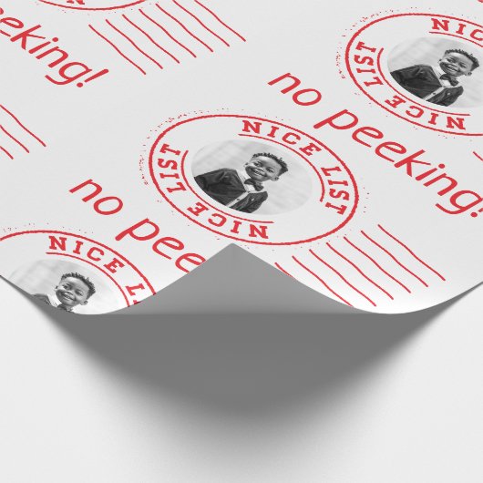 Liste des Weihnachtsmanns Geschenkpapier (Ecke)