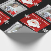 Liste des Weihnachtsmanns mit Foto Geschenkpapier (Ecke)