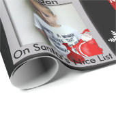 Liste des Weihnachtsmanns mit Foto Geschenkpapier (Rolleneckpunkt)