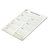 Liste des wöchentlichen Kalenderplaners Notizblock (angewinkelt)