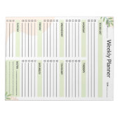 Liste des wöchentlichen Kalenderplaners Notizblock (Vorderseite)